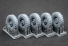 ScaleX WM 35021S L. Rover 88 7.5 big Sagged wheel set (for AK-Interactive) 1/35